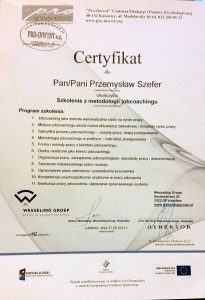 Certyfikat Przemysław Szefer