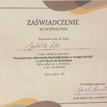 Julita Lis -certyfikat 2